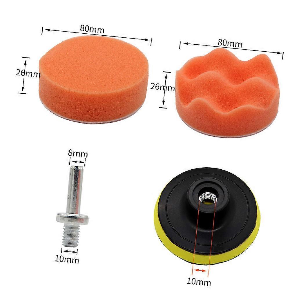 Drill Buffing Sponge Pads 19Pcs for Car Polisher Waxing Sanding Glaze