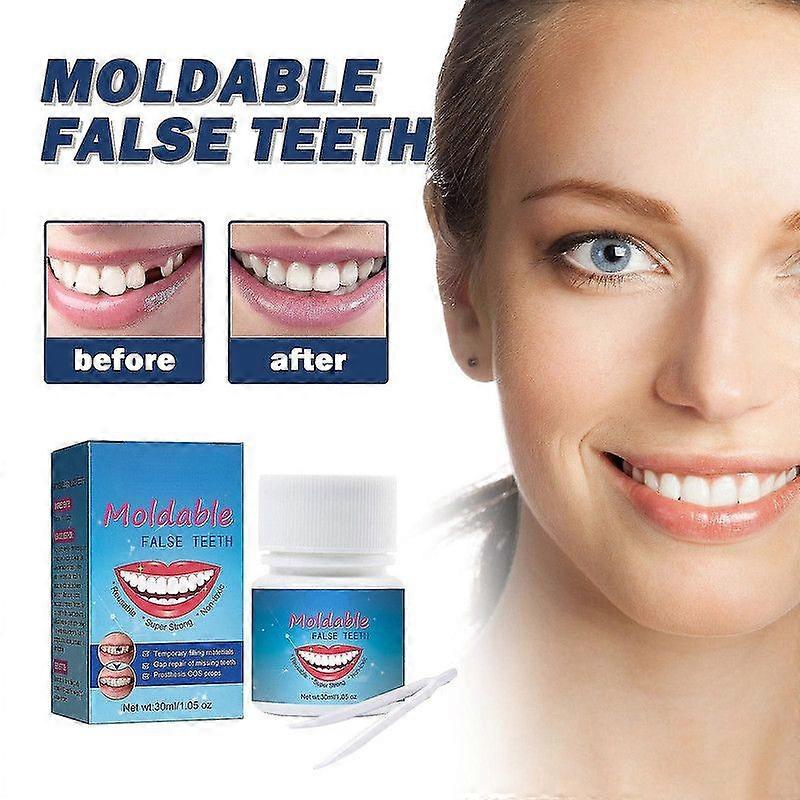 Tooth Repair Kit,30ml Resin Temporary Tooth Repair Granules For Temporary Fixing Filling Missing Broken Tooth Moldable Fake Teeth
