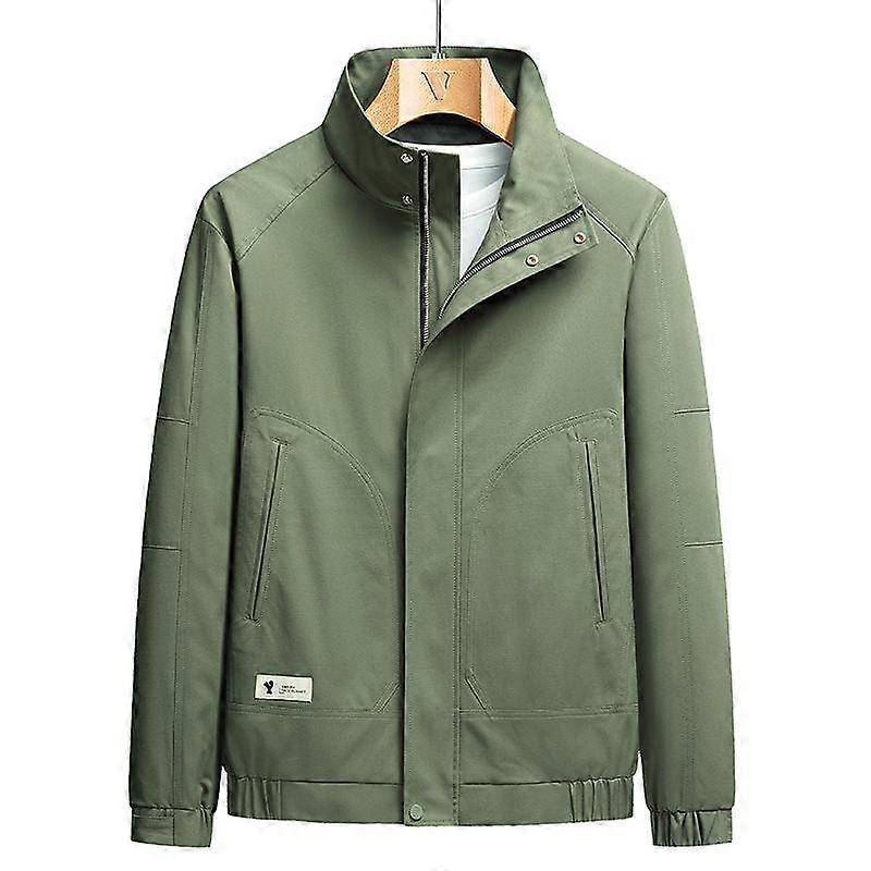 M-8XL Large Jacket Casual Stand Neck Solid Fat Man Plus Coat
