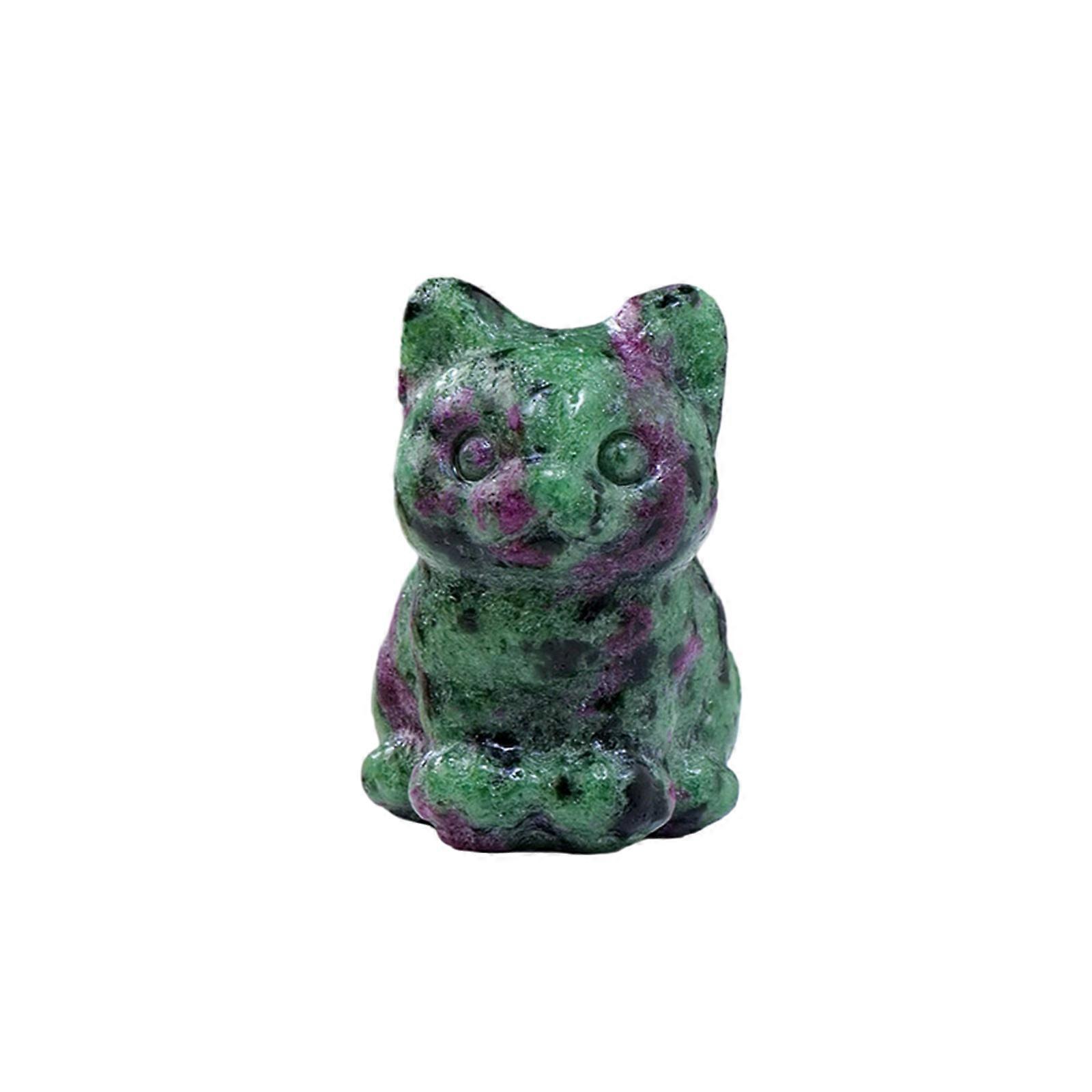 Portable Carve Crystal Gemstones Cat Figurine Statue Attract Luck and Happiness in Any Setting Attract Good Fortune