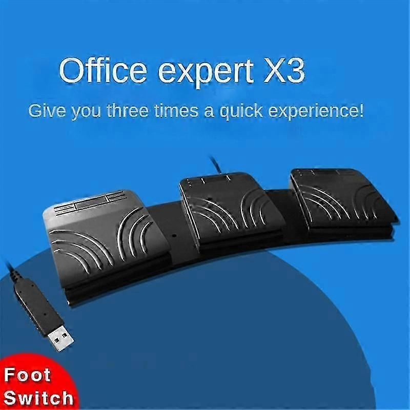USB Foot Pedal PC Triple Foot Switch Keyboard Pedal Customized Combination Key PC Game Foot Pedal for PC Laptop Keyboard Boris