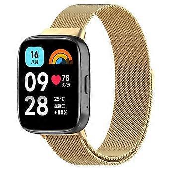 ZRUXE BD-HM 3-312 voor Redmi Watch 3 Lite Milan magnetische stalen mesh horlogeband