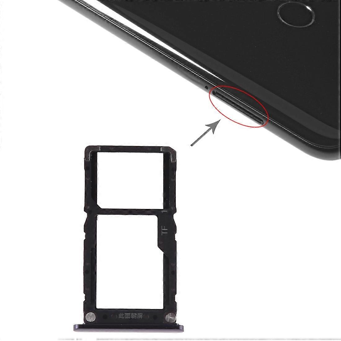 Vassoio per scheda SIM + scheda Micro SD per Xiaomi Mi 8 Lite (nero)