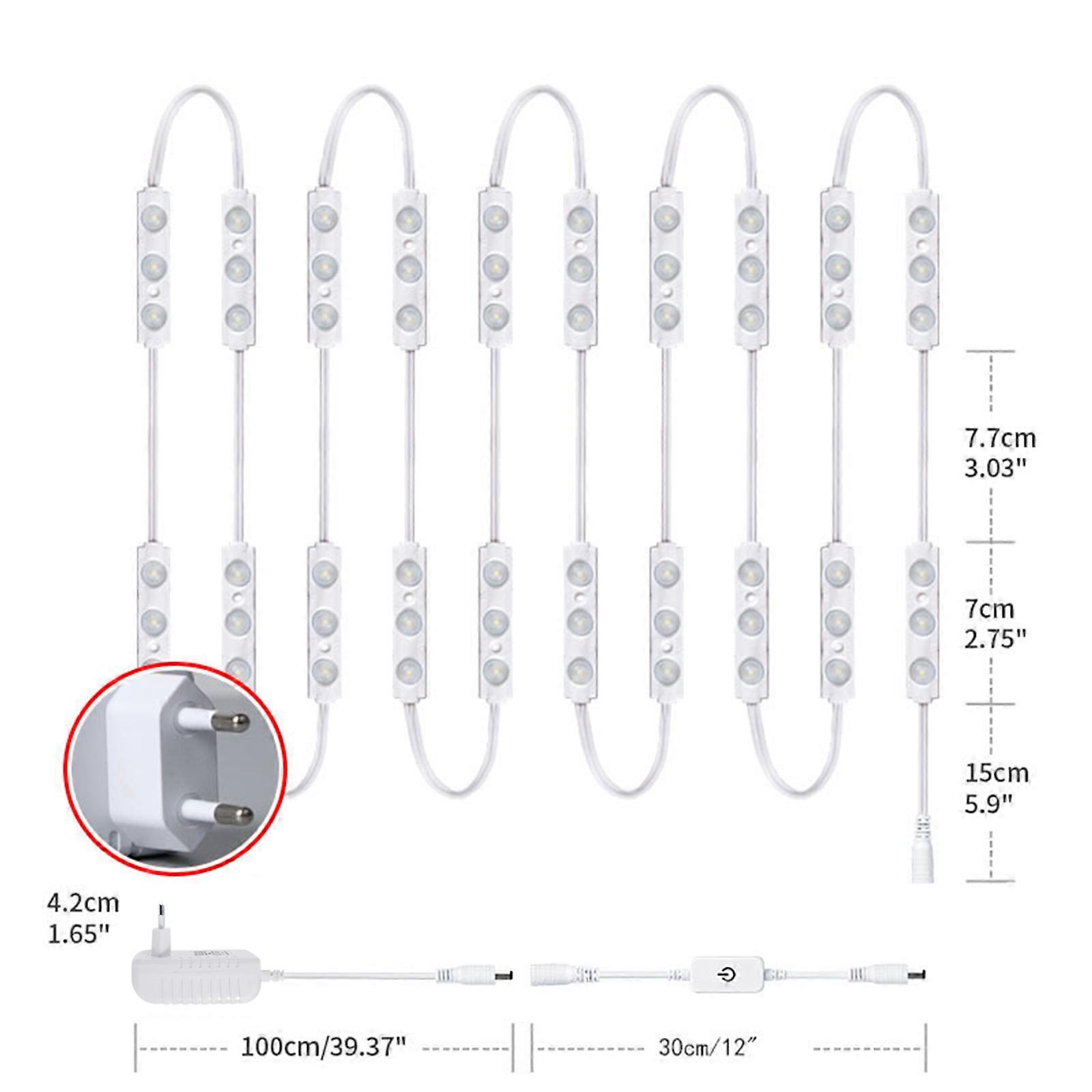 Hollywood Mirror Lights with Touch Control, Stick-On, EU Plug