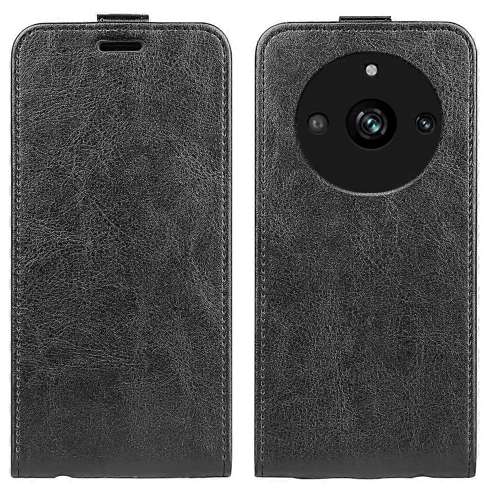 R64 Texture Vertical Flip Leather Phone Case For Realme 11 Pro