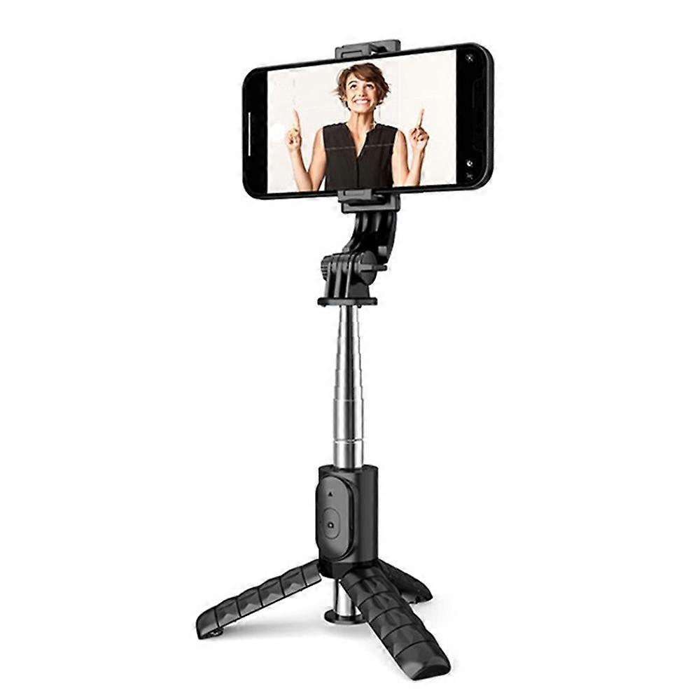 CYKE Q11 Mini Selfie Stick Trépied 0,76 m Support de bureau Support de téléphone intégré pour diffusion en direct - w