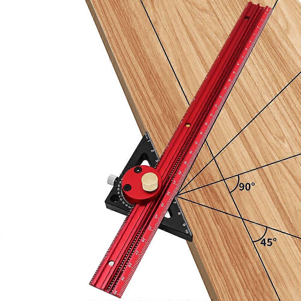 Multifunctional Scribing Tool Aluminum Alloy Compass Scriber 360° Circular Arc Drawing Ruler Marking