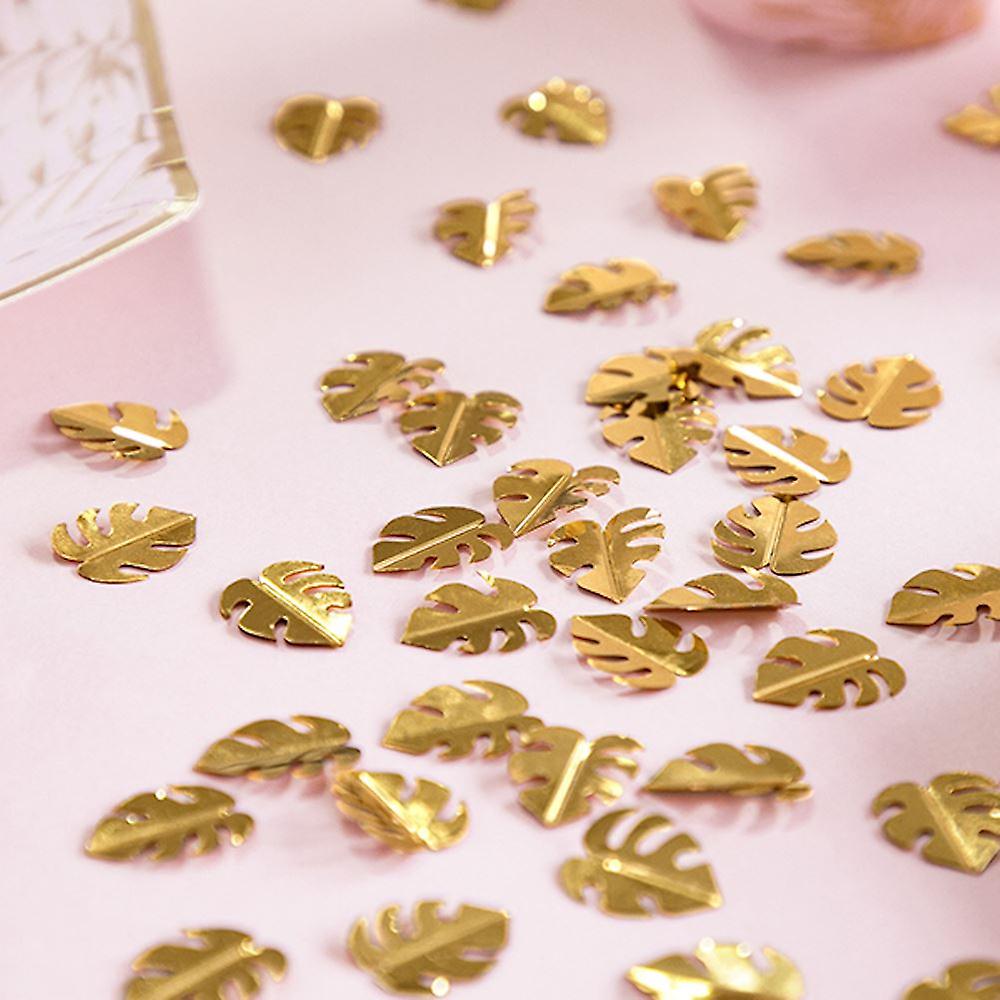 Gold Leaf Table Confetti | Tropical Palm Scatters Party Table Decorations 15g