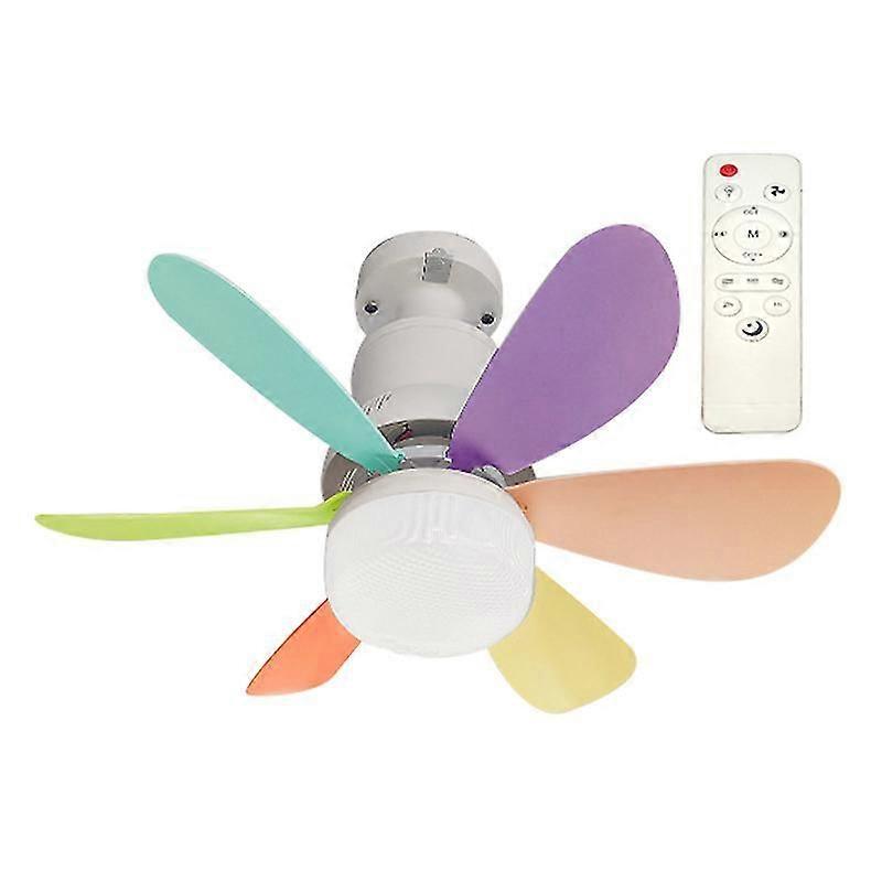 LED Fan for Summer USB Powered Low Noise 6-Blade Ceiling Fan for Restaurant/Home