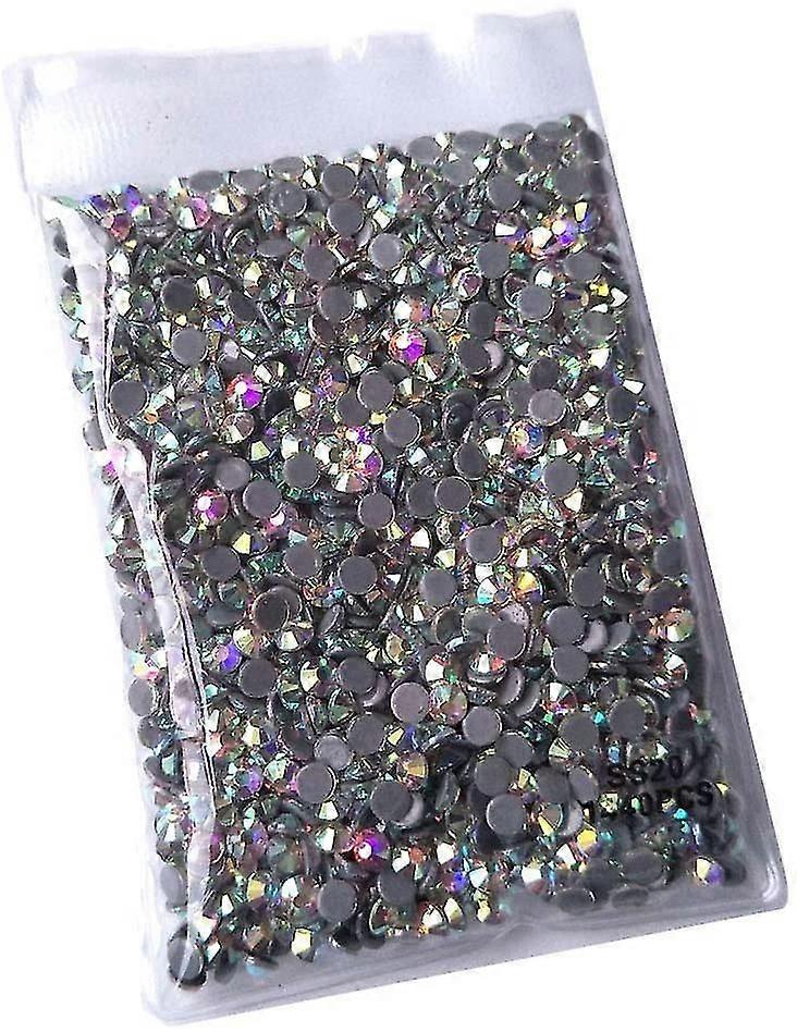 3000 Pcs Ab Rhinestones Hot Fix Crystals Mixed Size Flatback Rhinestones