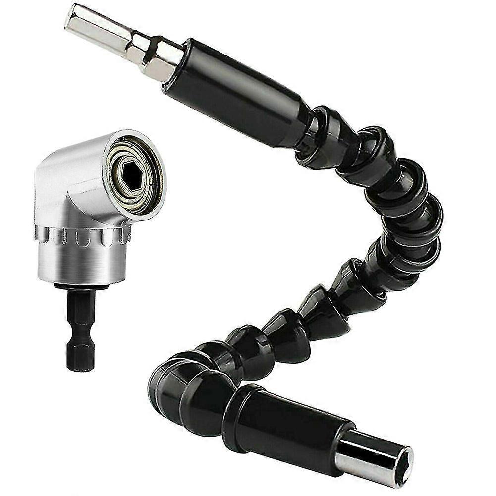 Universal Screwdriver Right Angle Drill Flexible Shaft Extension Bits Holder Kit