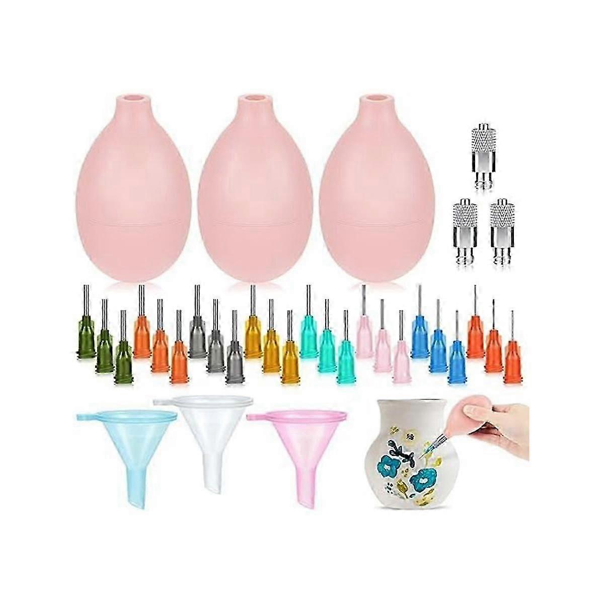 Slide Trailer Bottles for Pottery Glaze Precision Tip Applicator Bottles Slide Trailer Bottles for Clay Pottery Tools bs