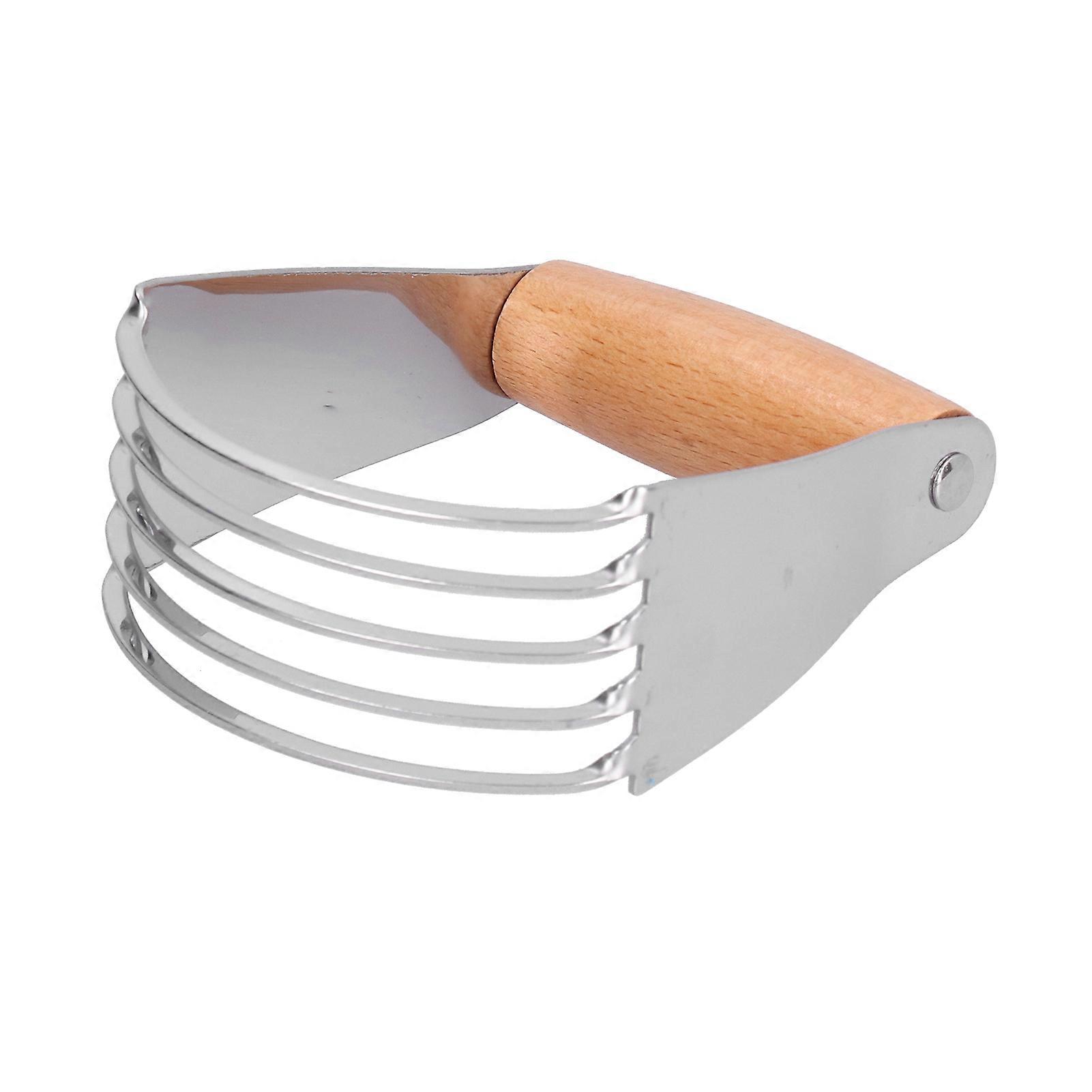 Stainless Steel Dough Blender with Comfortable Soft Grip Handle, Professional Baking Tool for Quick Mixing, Rust and Corrosion Resistant, Anti-slip