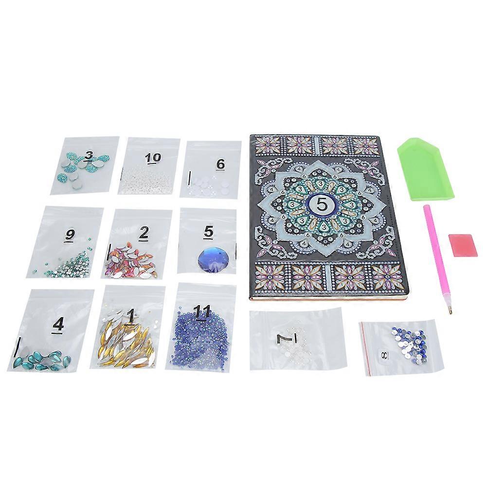 Multipurpose Diamond Notebook, DIY Notebook Kits for Unforgettable DIY Experiences, Boho Diamond Painting Enhances Creativity, Special Flower Pattern