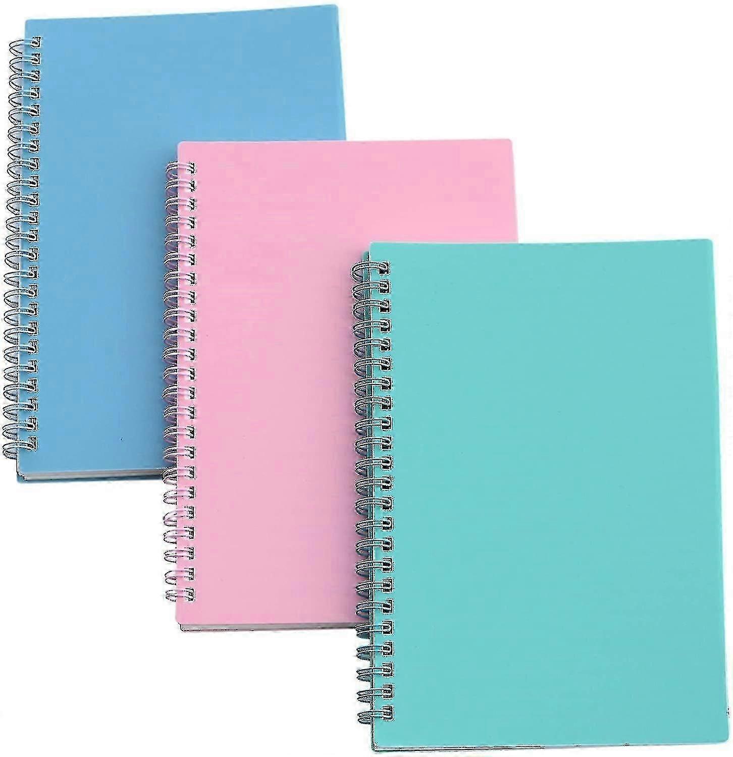 3 Pack Ruled Notebook Spiral Notebook A5 Journal Notebook 160 Pages
