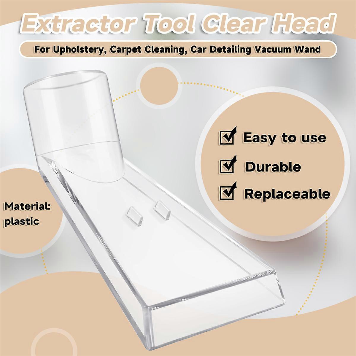 Image showcasing Extractor Tool Large Clear Head for Upholstery & Carpet Cleaning, Car ...