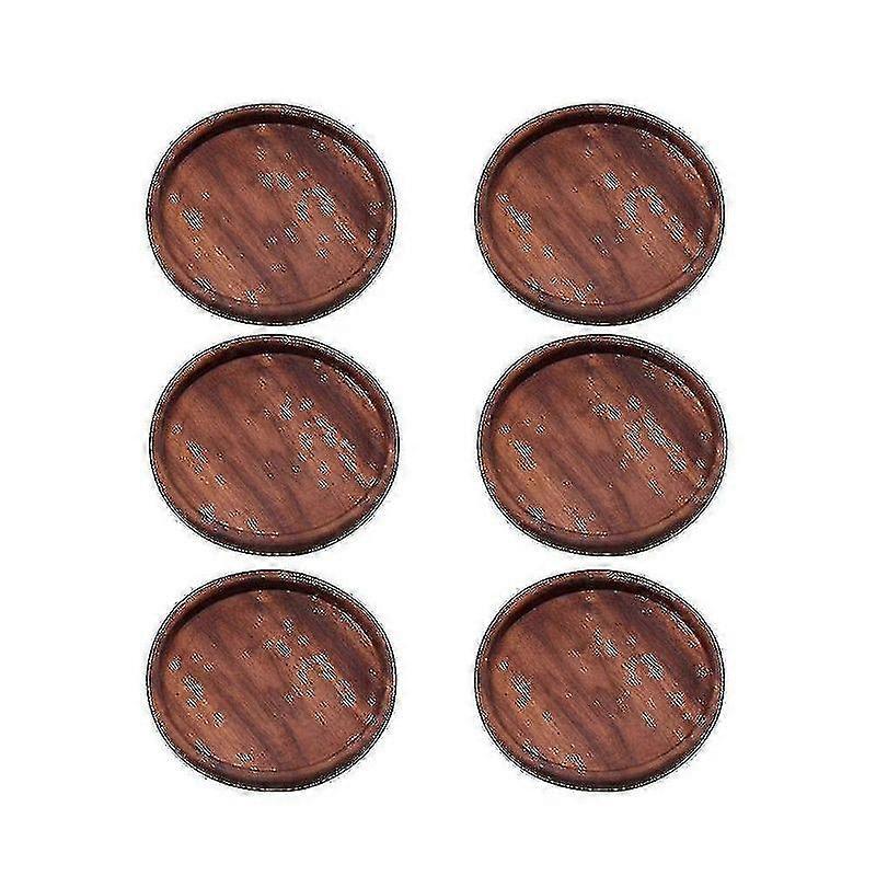 6 Pcs Black Walnut Coaster
