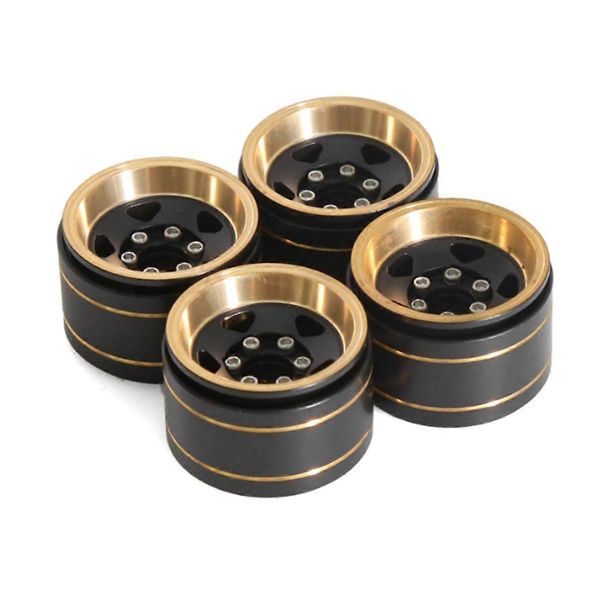 4pcs 1.0 Brass Wheel Hub for 1/18 TRX4M SCX24 FCX24