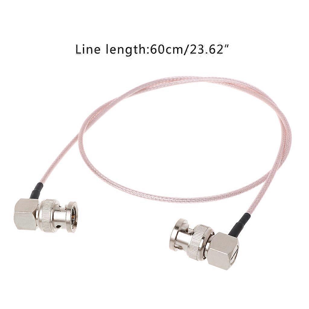 for HD SDI Video Connector Cable RG179 BNC Male To BNC Right Angle Plug For BMCC  Silver