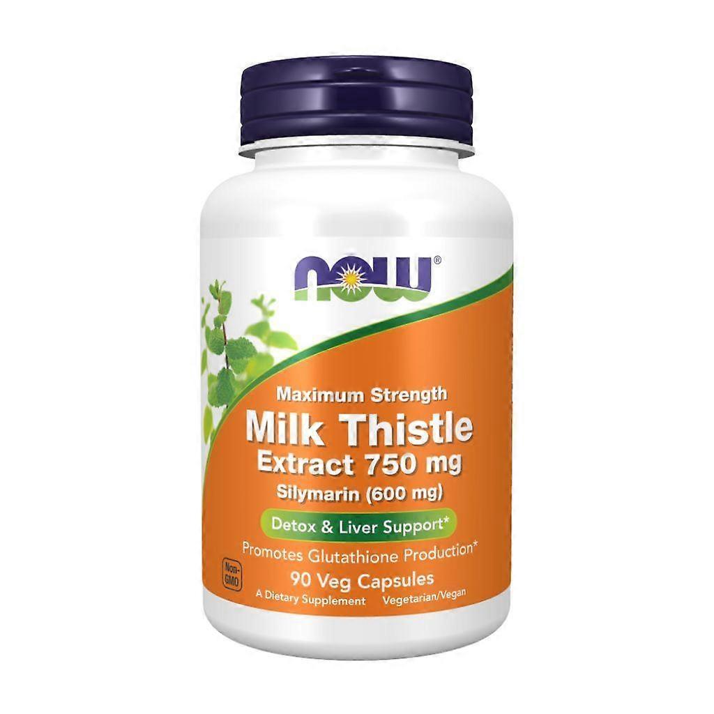 NOW Foods Milk Thistle Extract 750mg Maximum Strength Capsules 90