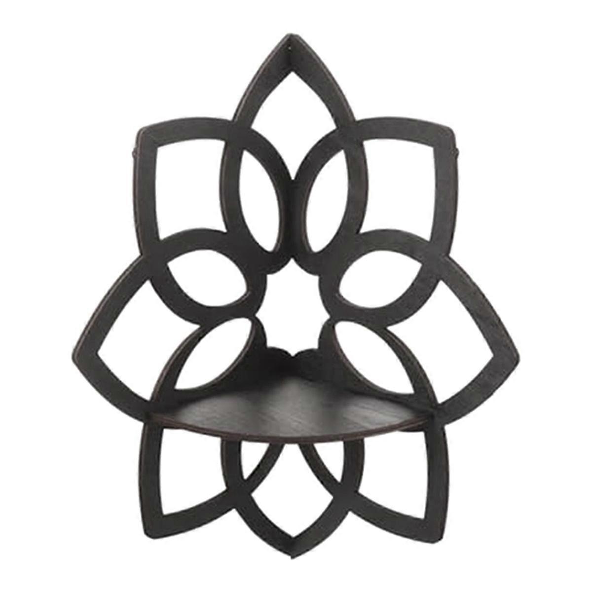 Wooden Flowers Wall Corner Shelves Floating Shelves Display Shelf