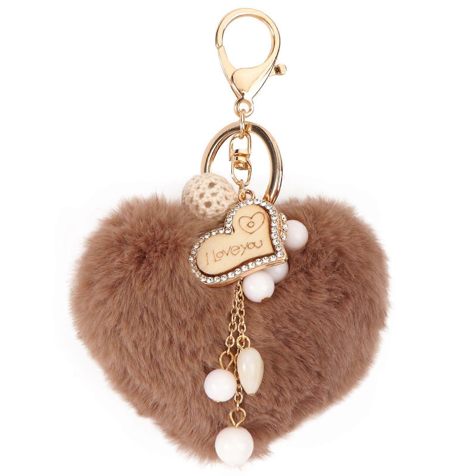 Heart Shape Key Chain Key Pendant Bag Ornament Key Ring Charming Key Holder