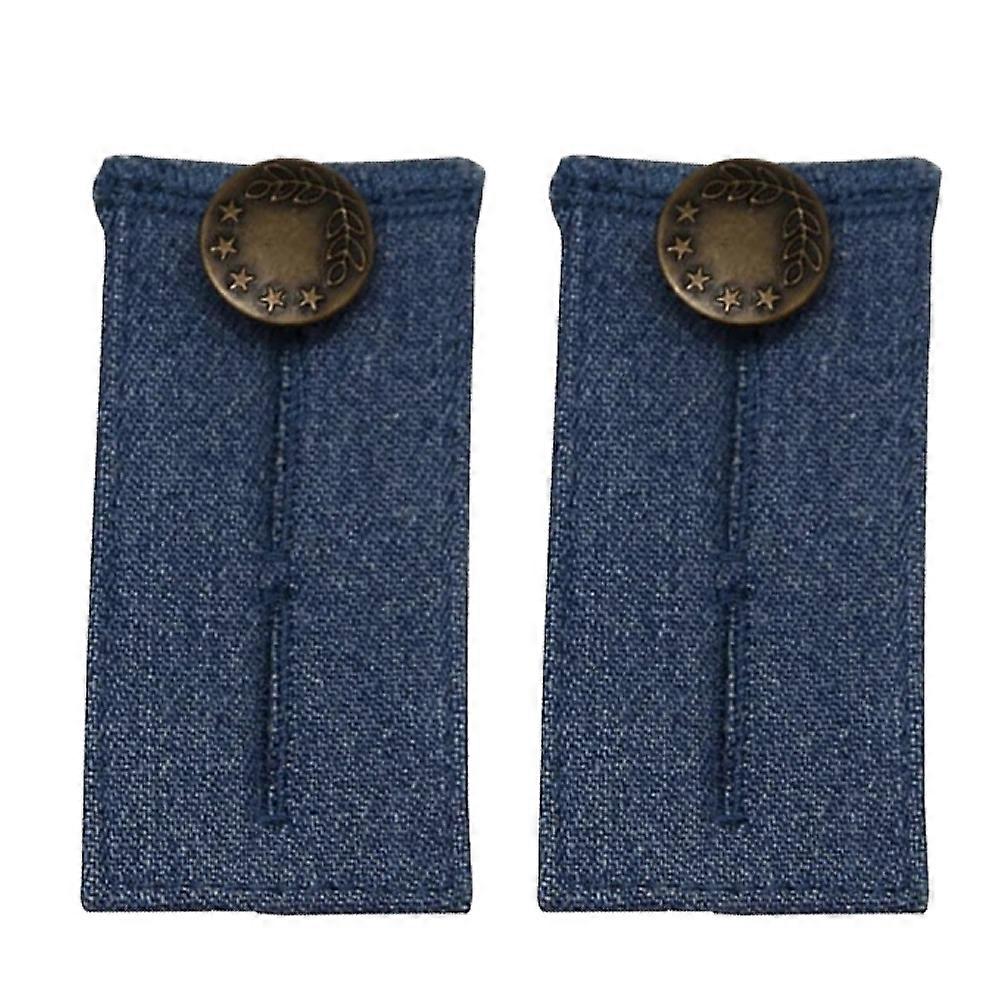 Adjustable Waistband Extender, Elastic Extensions For Pregnancy & Larger Waists, Comfortable Denim And Cotton Material, Simple Classic Colors, 8PCS