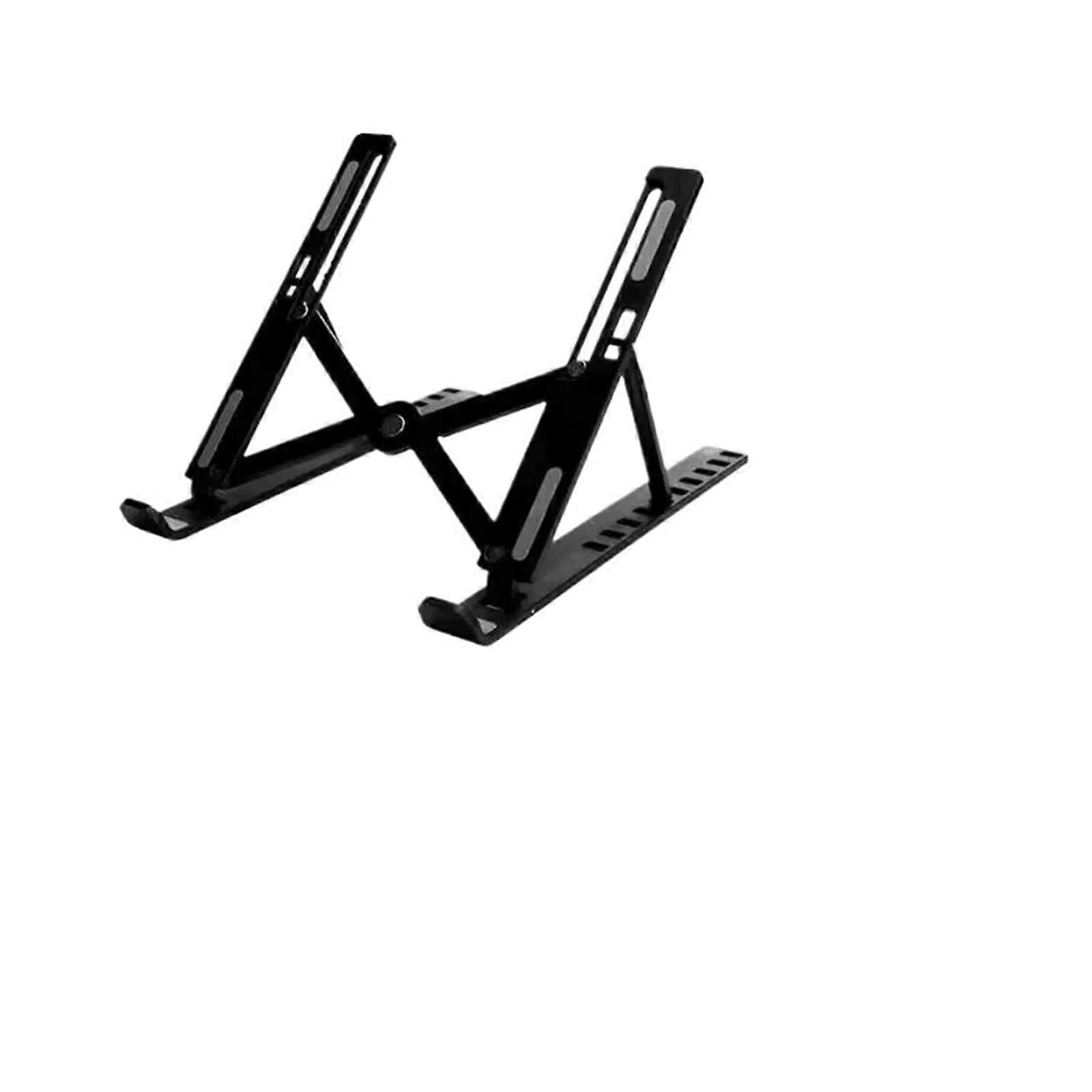 Portable Laptop Stand Cooling Stand Foldable Adjustable ABS for All Laptops, Ergonomic Black Design