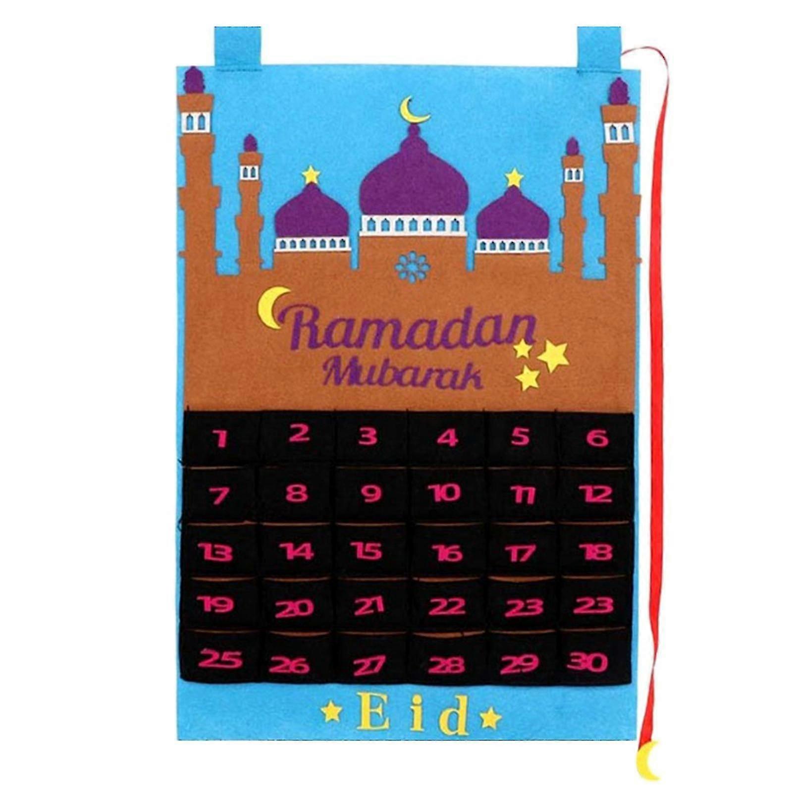 1 Set Yararlı Takvim Keçe Egzotik Soyut 30 Gün Advent