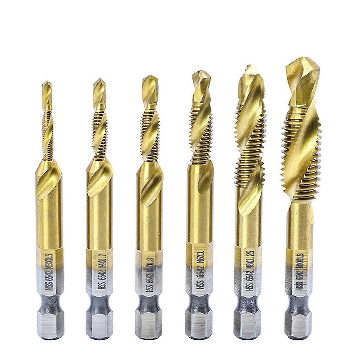 Drill Bit Sets 6 pcs/Set Thread tap Drill Set, Screw tap Drill Set for Wood Accessories