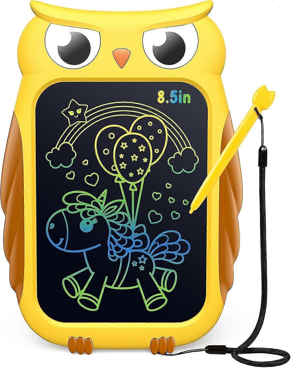 Owl Lcd Drawing Tablet - Colorful Toddler Doodle Board