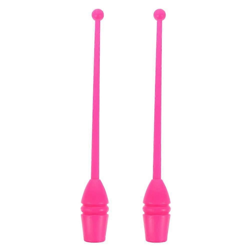 Rhythmic Gymnastics Stick Clubs 45cm Pink - 2pcs Colored Training Equipment for Gymnastics Performance