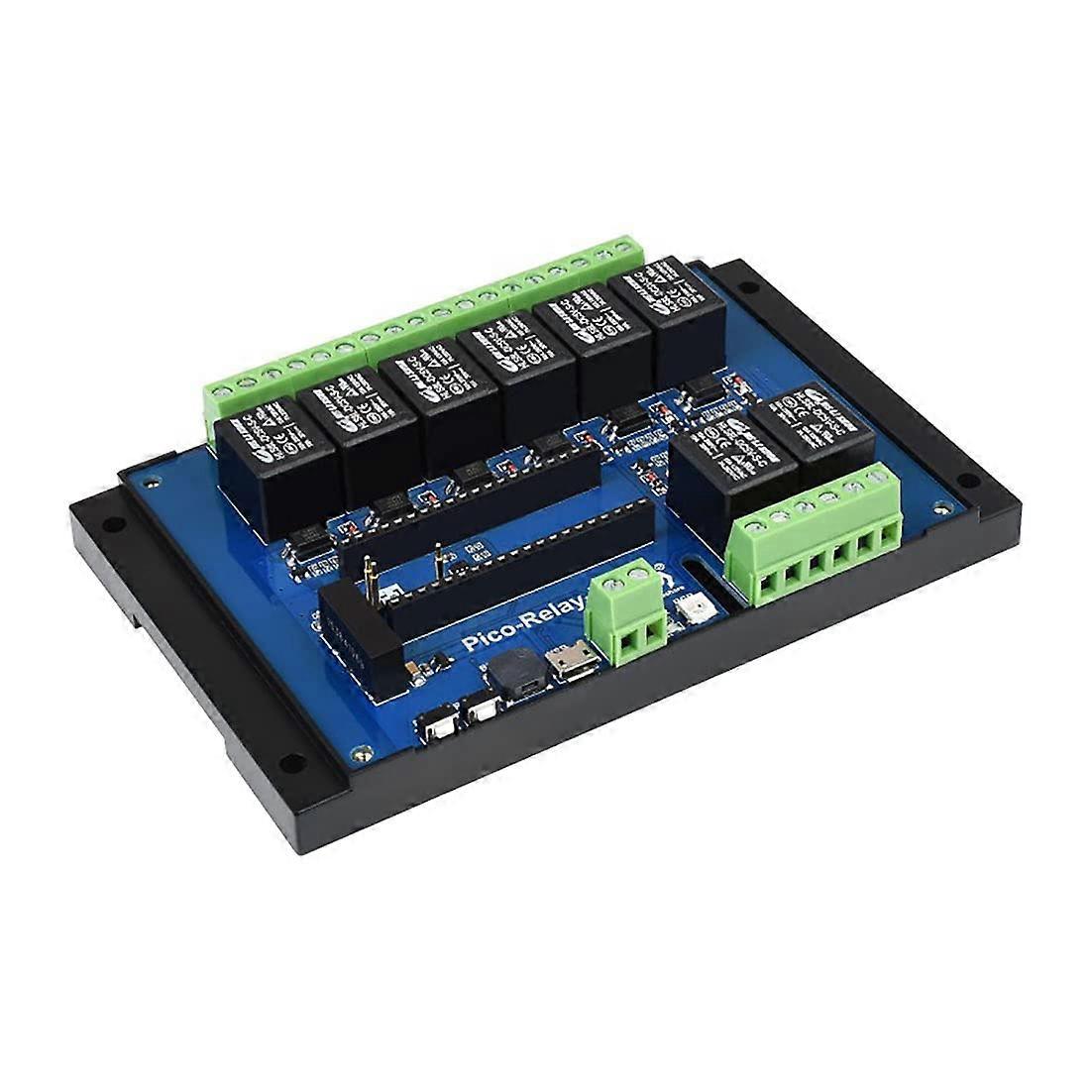 Industrial 8-Channel Relay Module for Raspberry Pi Pico, with Embedded Protections Power Supply & Photocoupler Isolation