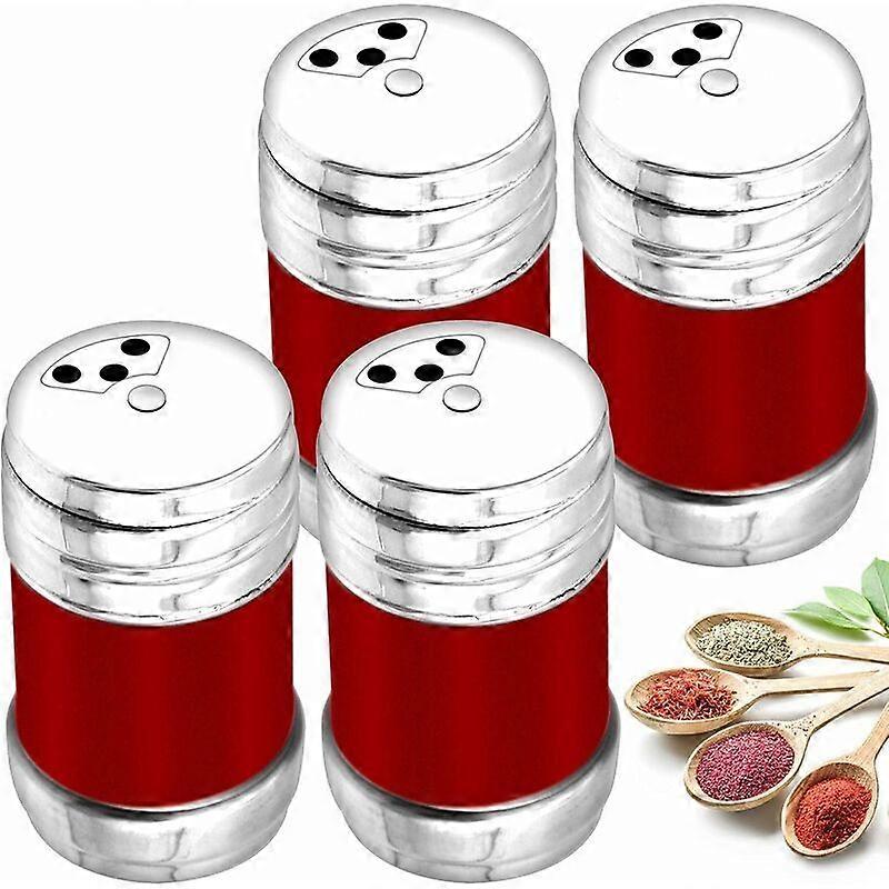 4 Pieces Spice Jars, Spice Boxes with Swing Lid for Salt, Pepper, Herbs, 3 Sprinkling Modes