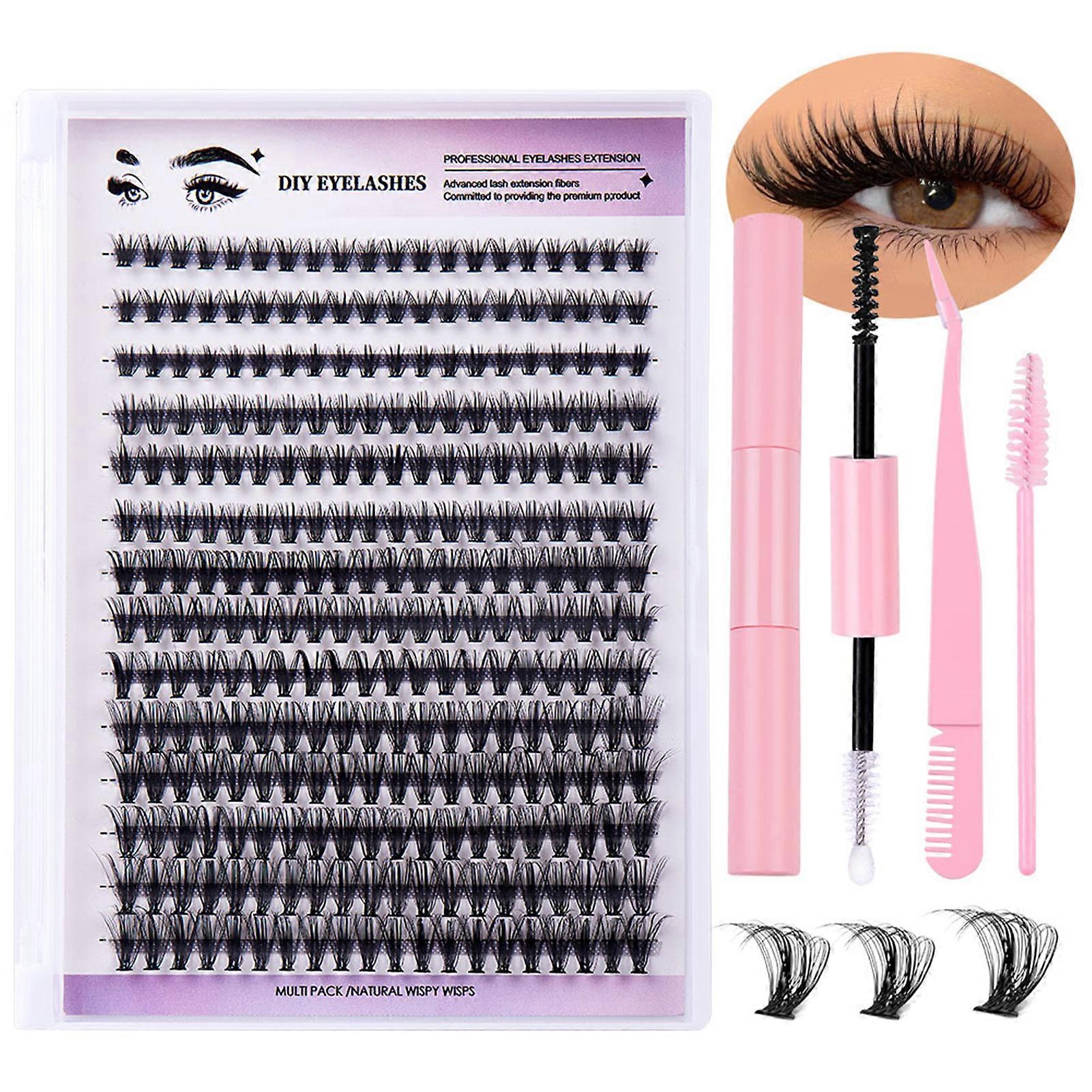 Single Eyelash Extension DIY Segmented Eyelash Thick D Curve False Eyelash for Eye Makeup