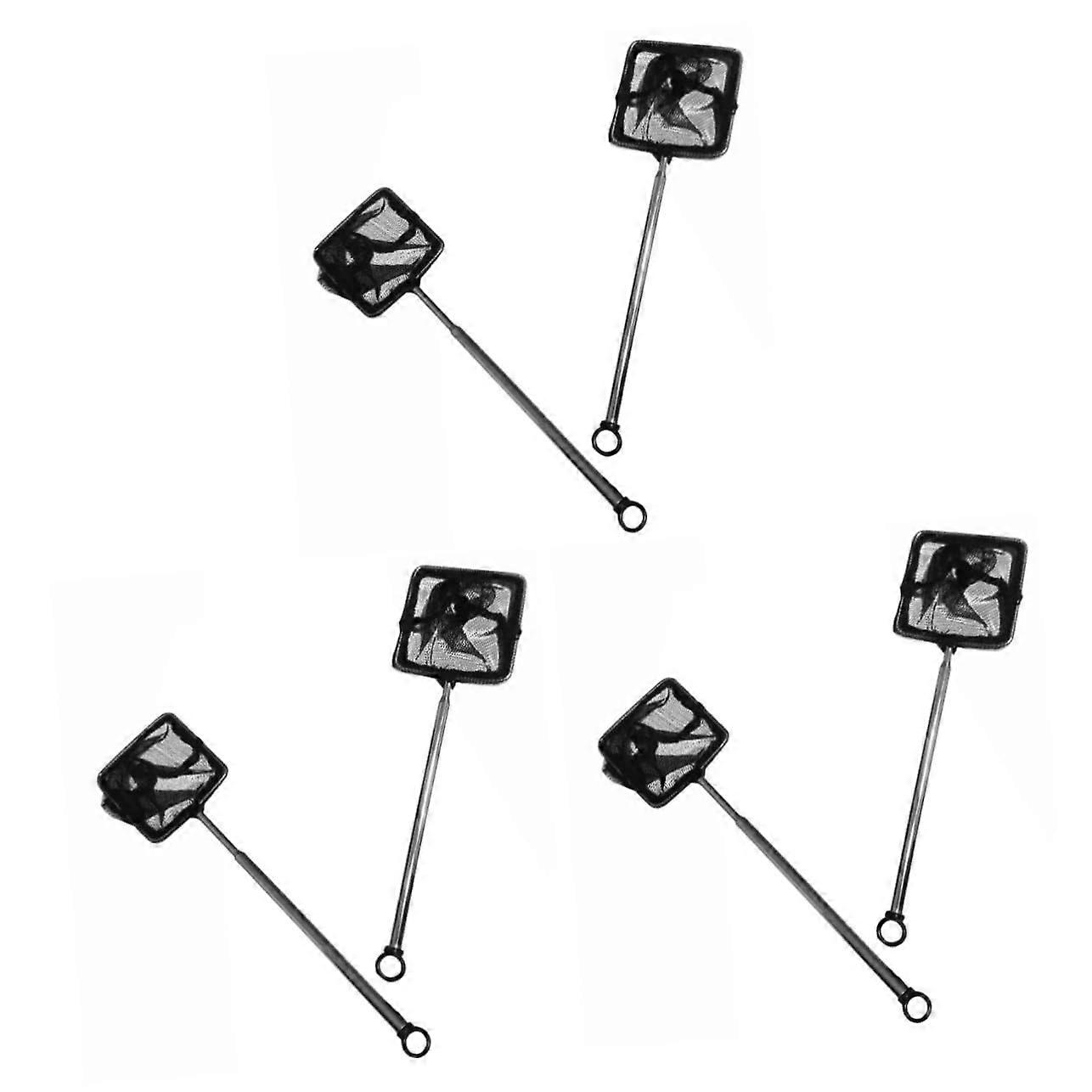 4 Pcs Stainless Steel Mesh Aquarium Tuck Net Black Fishing Cast Net Shrimp Catching Tool