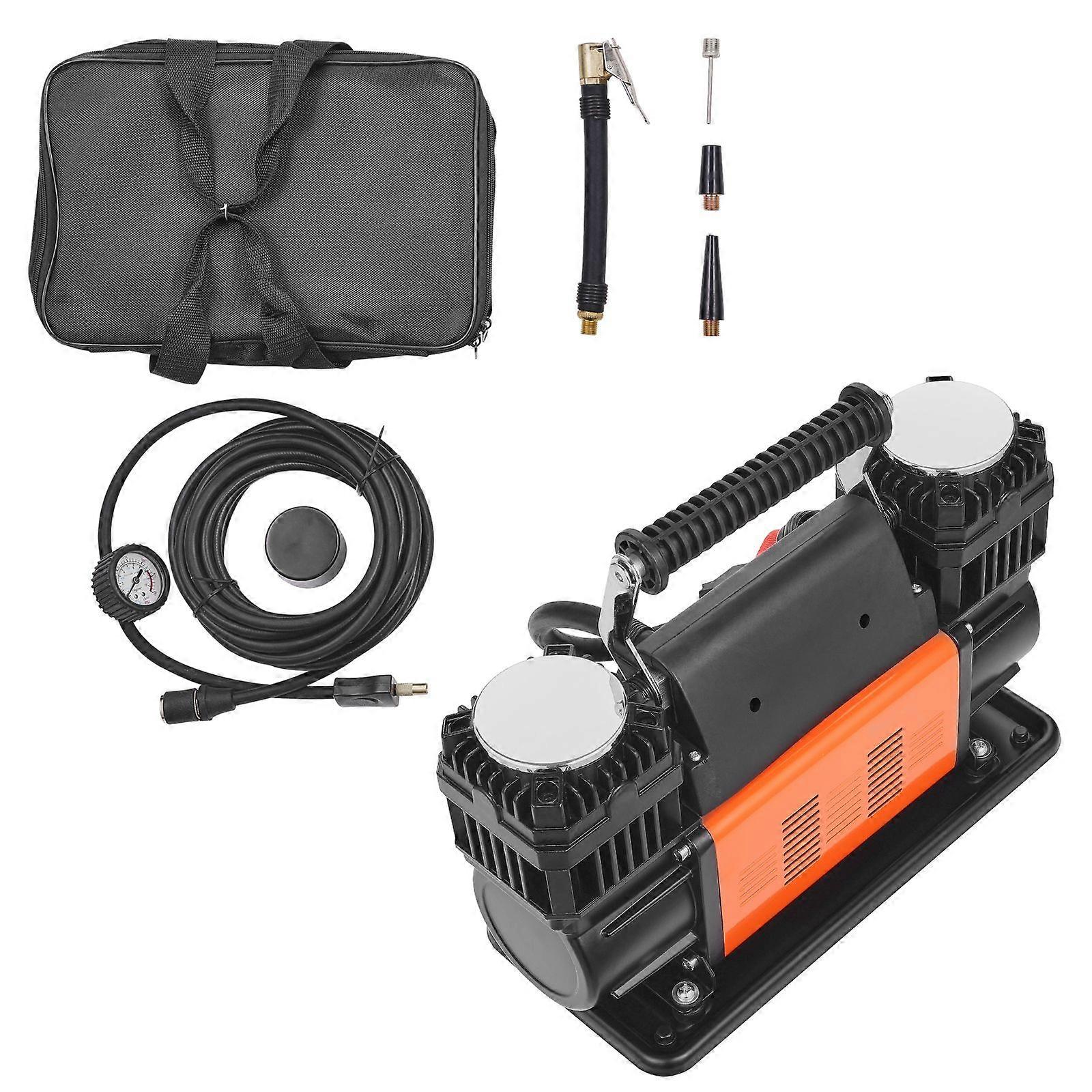 10,6 CFM Hochleistungs-Luftkompressor, 30s schnelles Aufblasen | Tragbarer Zweizylinder-Reifenfüller, 12V 150PSI Offroad-Luftpumpe mit Adaptern