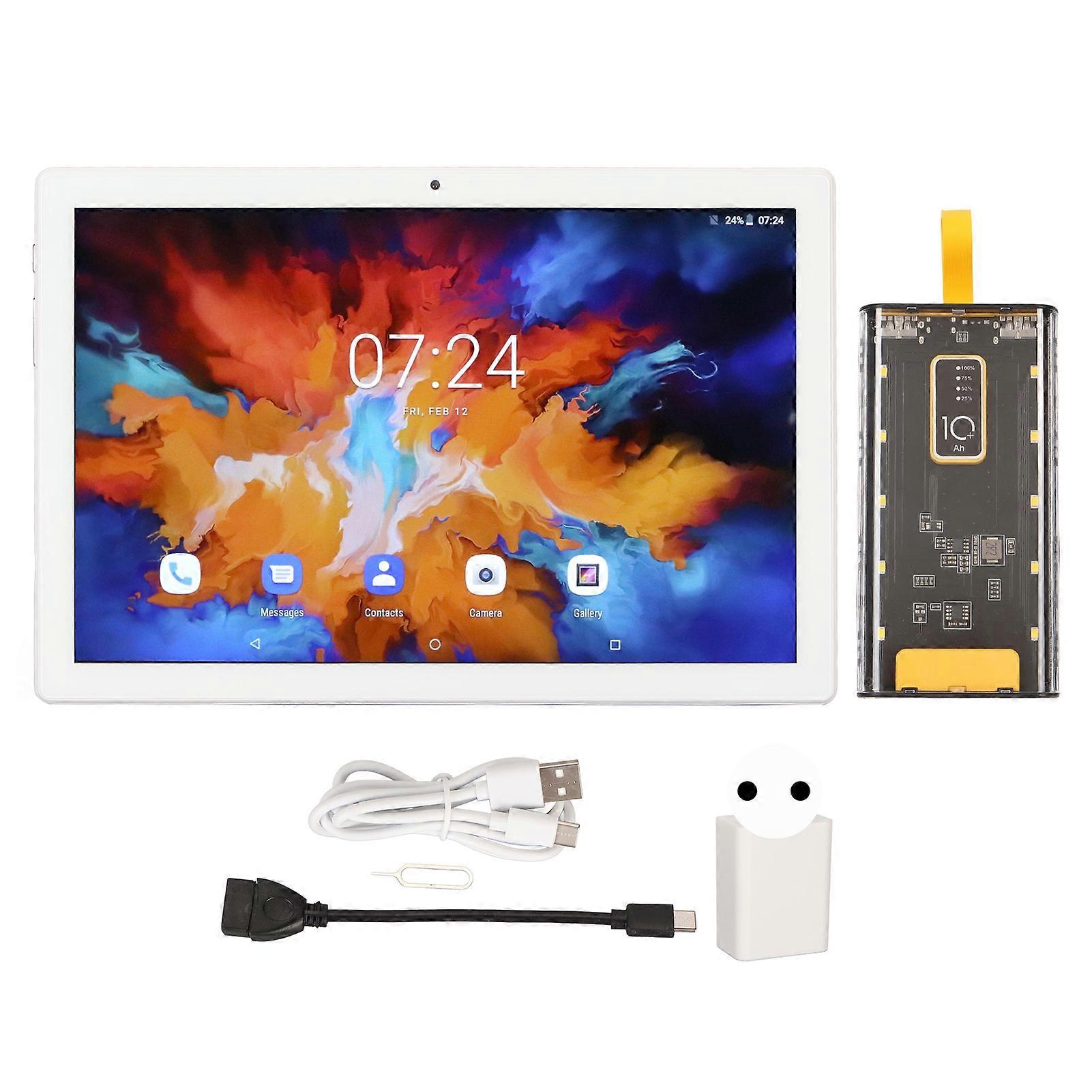10.1 Inch MT6755 Octa Core CPU 12GB RAM 256GB ROM 5GWiFi 4G Network Tablet PC for Android11.0 with 10000mAh Power Bank