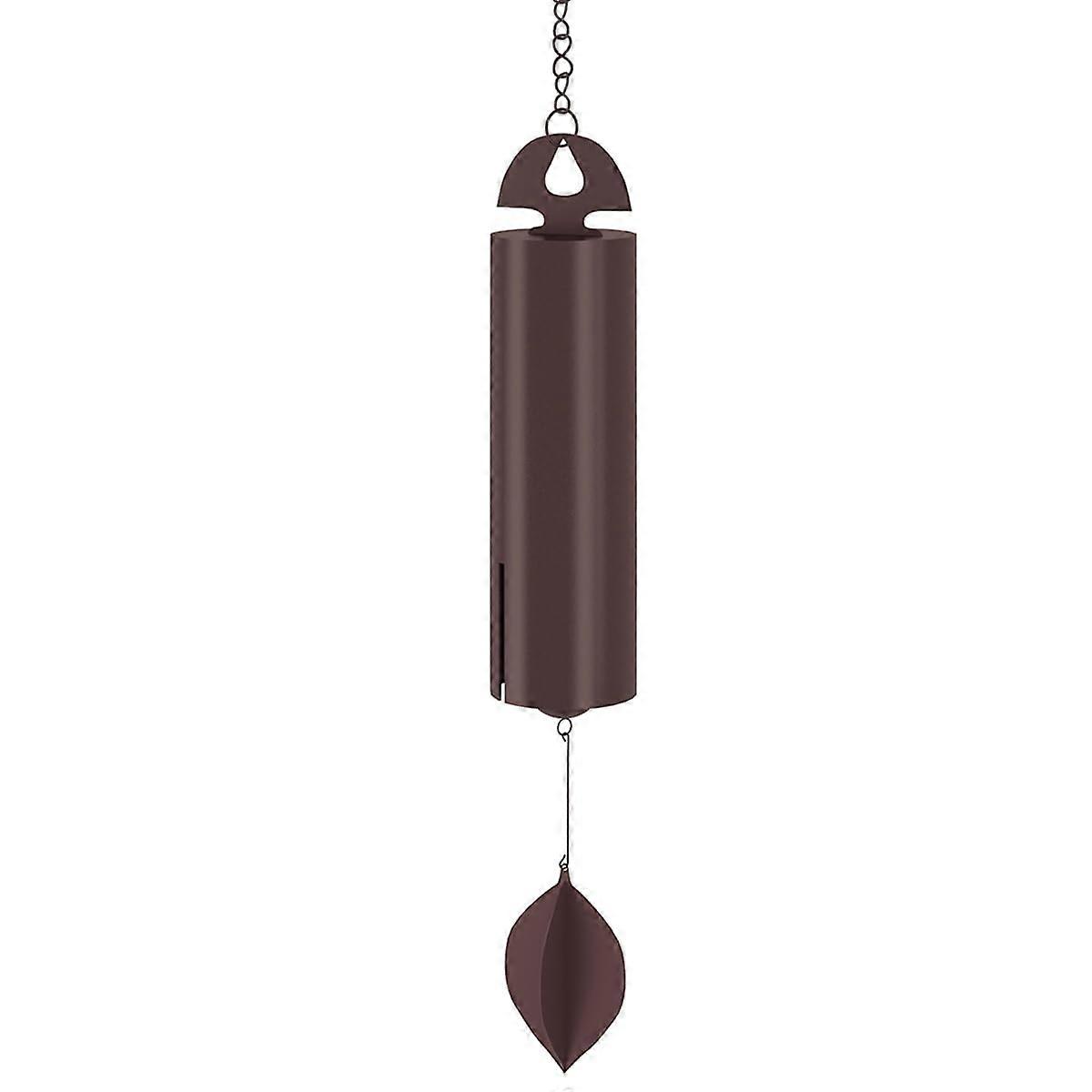 Wind Chimes Outdoor Garden Decor Cylindrical Bronze Finish Deep Tones Patio Balcony Living Spaces Wind Bell