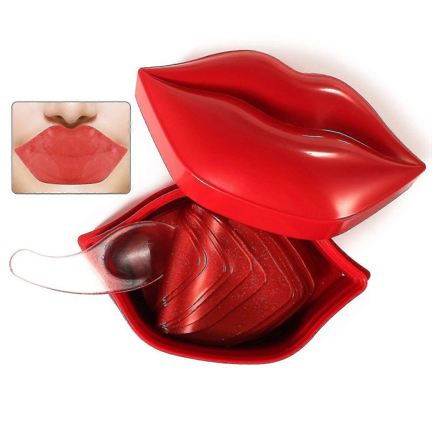 20 Pieces Cherry Collagen Lip Pads, Excellent Moisturizing Effect, Remove Dead Skin
