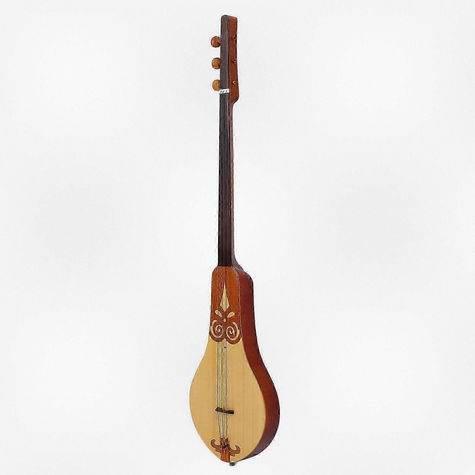 Portable 3 String Dulcimer Suitable for Practice and Performance, Crafted from Spruce and Mahogany