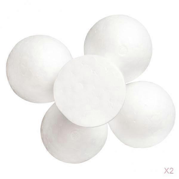 10x halvrund 12cm modellering polystyrenskum bollar solid vit hantverk