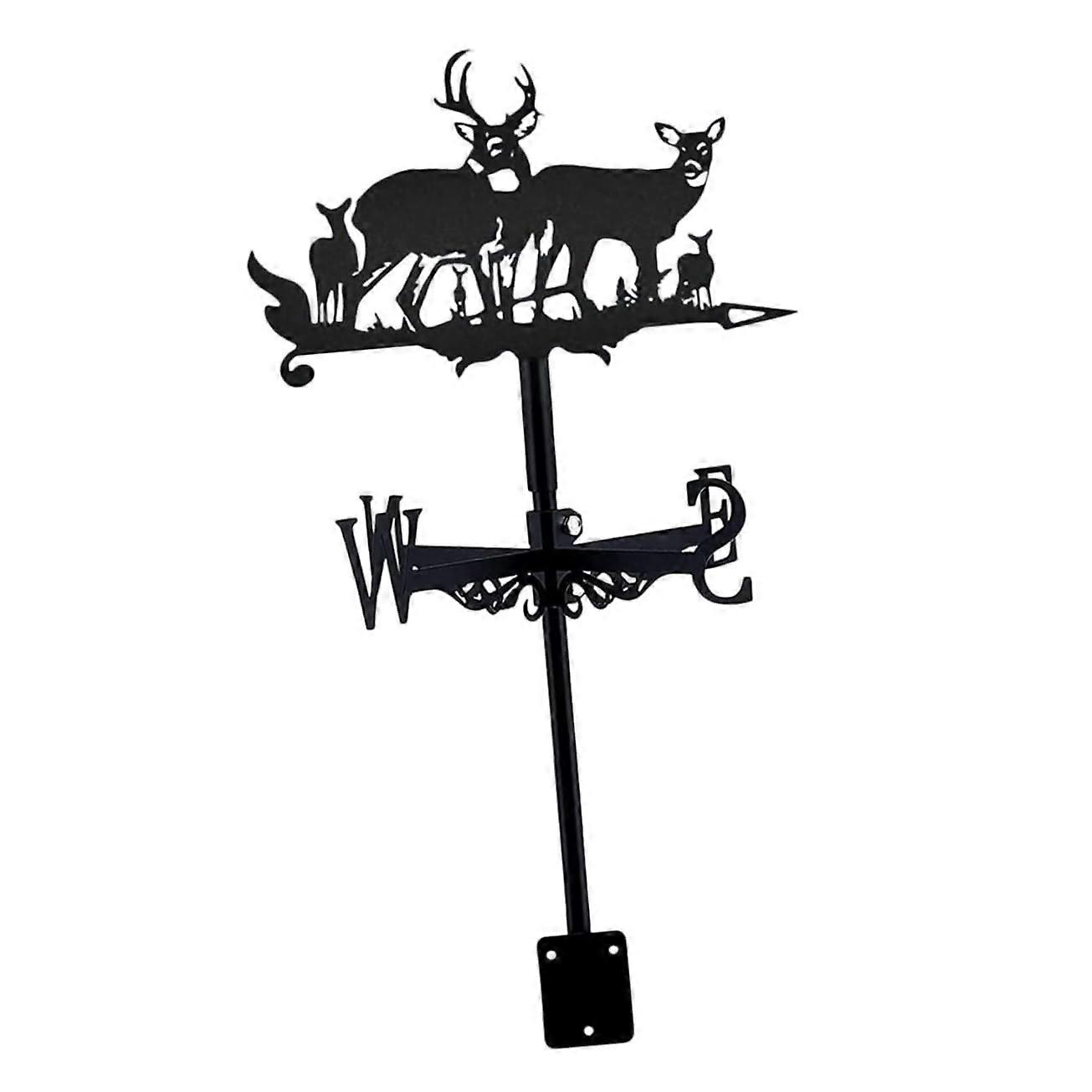 1Satz weather vane iron with wind direction indicator for garden and outdoor area decorative wind measuring device for garage durable