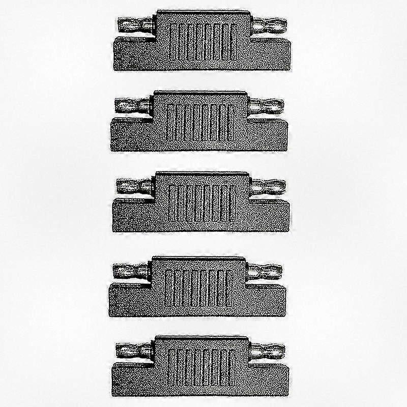 5 Pieces of Black Polarity Reversal Adapter Connectors Suitable for Various Devices