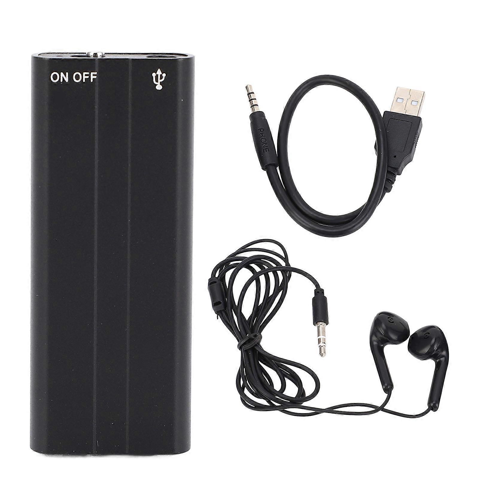 Digital Voice Recorder Compact HD Noise Reduction Bent Back Clip Portable Voice Activated Recorder for Meeting Class 16G