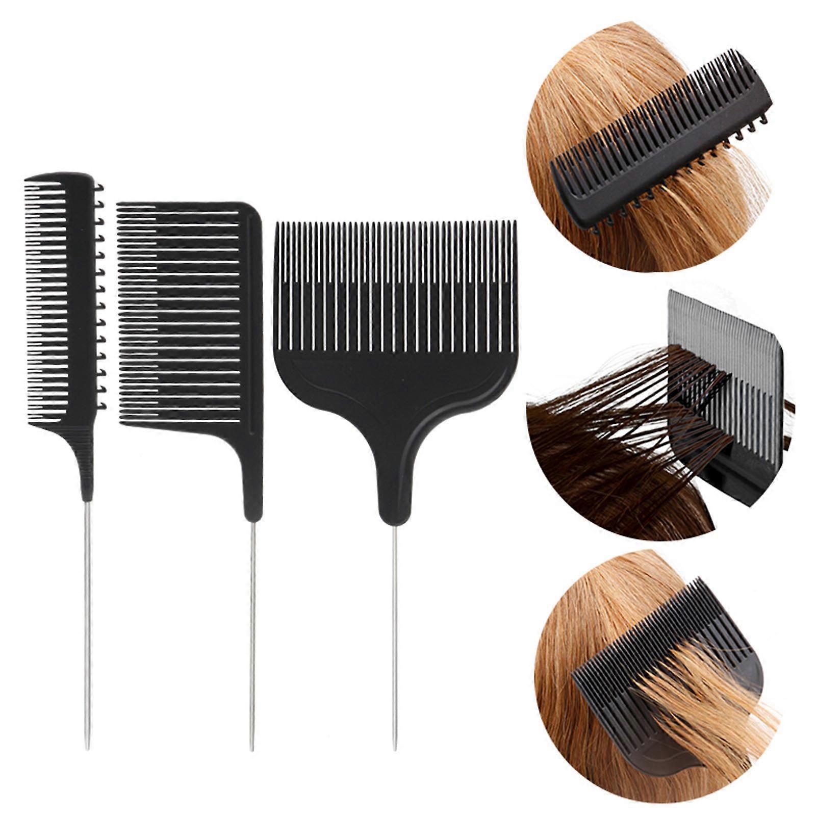 Hair Styling Combs Tailed Comb Set Coloring Dyeing Comb Salon Tool Sectioning Highlighting Weaving Cutting Comb for Hairdressing