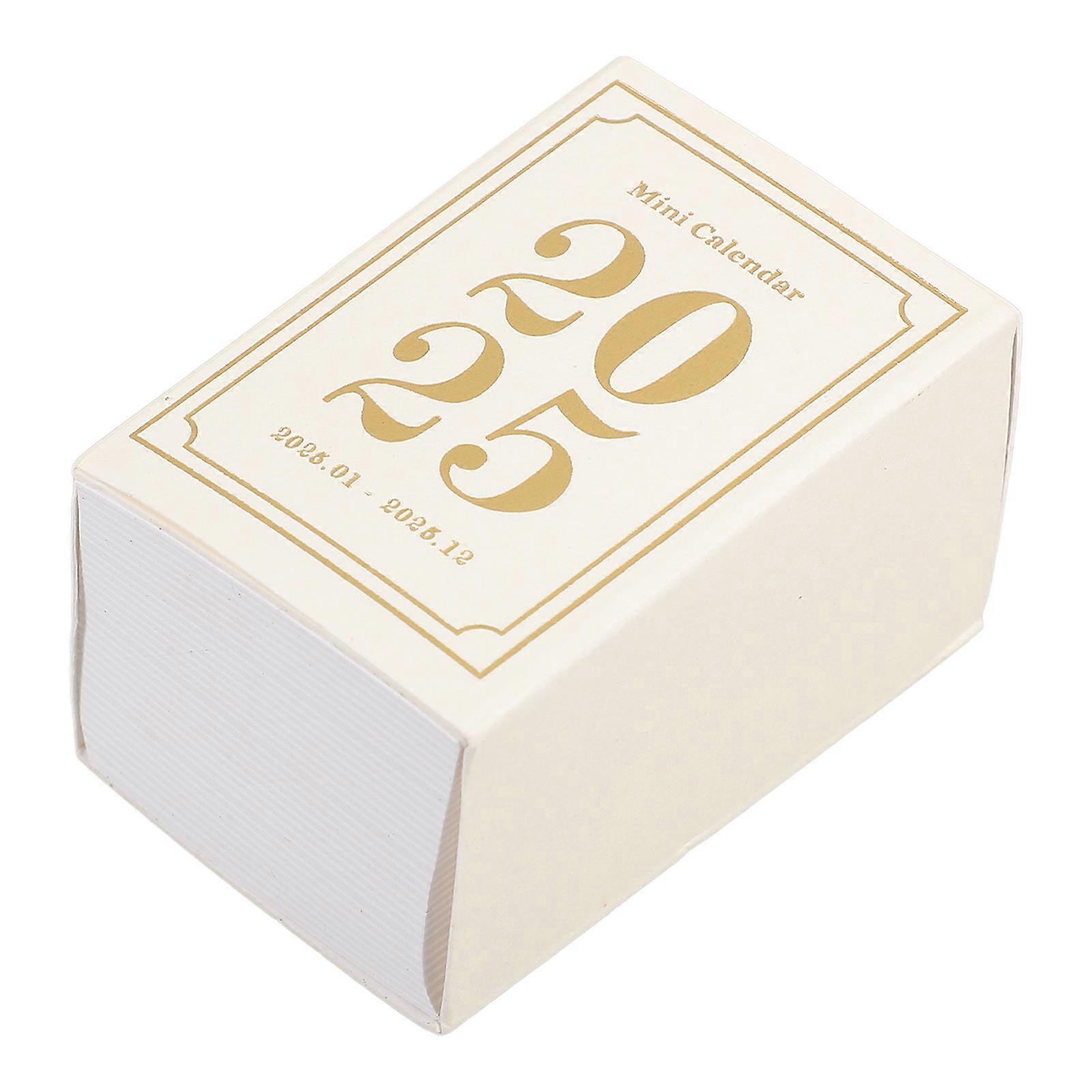 Mini Desktop Calendar Retro Tearable Standing Planner Multi Function Office Dorm Gift Diy Craft Decoration