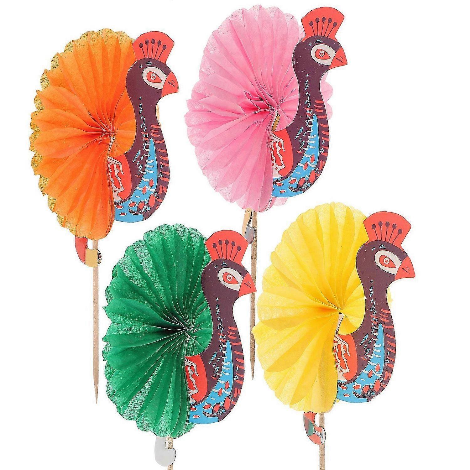50pcs Creative Cocktail Toppers Decorative Fruit Toothpicks Random Color