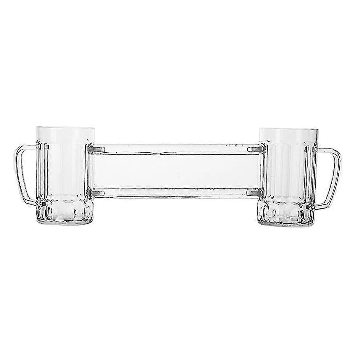 Pair of Wine and Beer Glasses for a Romantic Date with Siamese Style Double Tool Mug