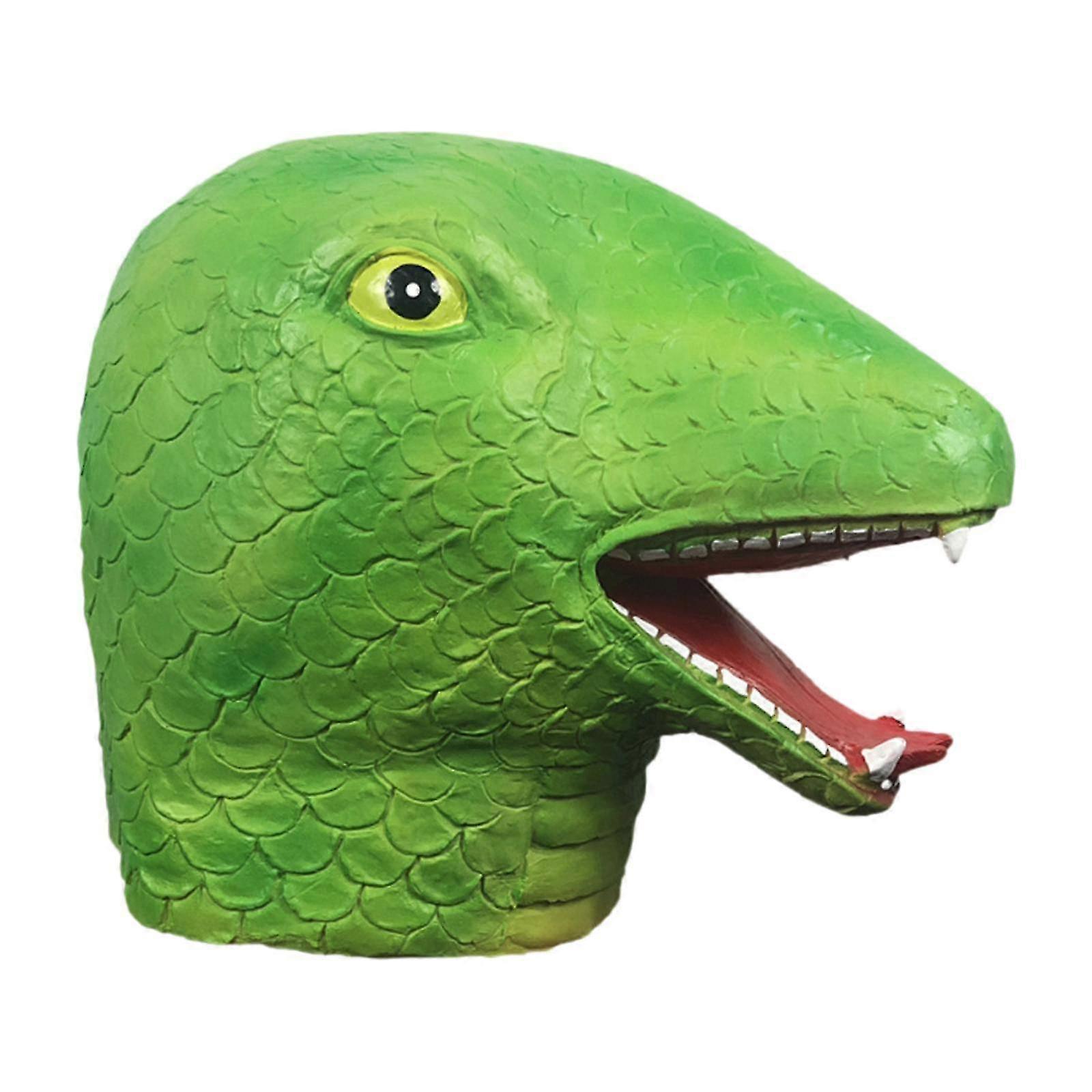 Full Head Snake Costume Mask for Adults - Scary Latex Mask for Performances and Carnival Events